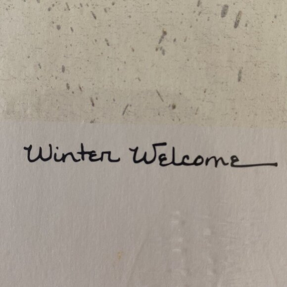 Vintage Winter Welcome by artist Judy Bolton Jarrett 1996, print 24/250, signed - Picture 6 of 16